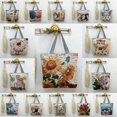thumbnail image 2 of Bolso de tela de seda dorada, bolso de hombro de moda de comercio exterior, bolso de mujer, lindo bolso de compras, bolso de lona artístico, 2 of 6