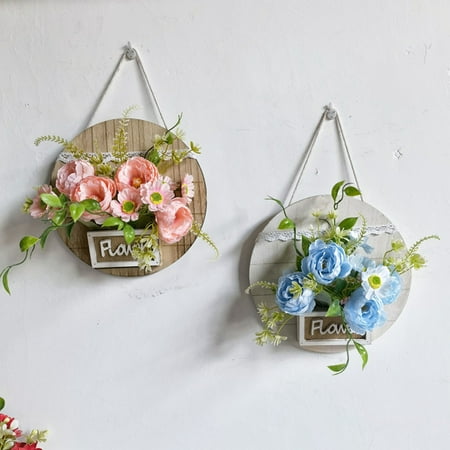 

Meijuhuga Wall Flower Basket Handcrafted DIY Paulownia Decorative Gardening Hanging Plant Basket Garden Decoration