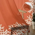 thumbnail image 5 of Coastal Coral Semi Sheer Curtains 96 Inch Length 2 Panels Set, Orange White Ocean Marine Nautical Beach Sheer Kitchen Curtain Privacy Voile Window Curtain for Living Room Bedroom Rod Pocket Drapes, 5 of 7
