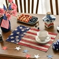 thumbnail image 4 of Sm:)e American Flag 4th of July Placemats Set of 4 12x18 Inches, Durable and Easy Cleaning Perfect for Independence Day Celebration and Family Gathering, 4 of 7