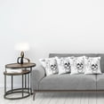 thumbnail image 3 of Ambesonne Floral Throw Pillow Cover 4 Pack, Skulls Butterflies, 24", Black and White, 3 of 5