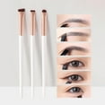 thumbnail image 4 of Aellinatey Professional Small 3Pcs Makeup Brush Travel Set for Lashes Face Eyeshadow, 4 of 21
