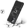 thumbnail image 3 of Tommulti Phone Case for T-Mobile Revvl 6 Pro 5G,  Ring Stand Hybrid Case Cover + Tempered Glass (Black), 3 of 6