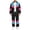 Black, variant on Men Retro Track Suit Zip Jacket Jogger Pants Throwback Party Daily Outfit Color Block 2-Piece