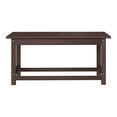 thumbnail image 5 of WestinTrends Malibu Outdoor Coffee Table, 35" x 17.5" All Weather Poly Lumber Patio Adirondack Coffee Table for Garden Lawn Porch Balcony, Dark Brown, 5 of 15