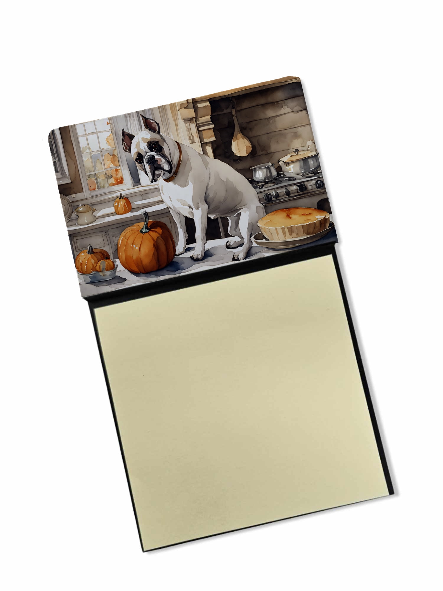 Briard Fall Kitchen Pumpkins Sticky Note Holder 3.25 in x 5.25 in