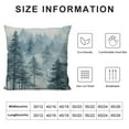 thumbnail image 6 of Acheng Throw Pillow Cover Watercolor Foggy Tree Misty Mountain Wild Outdoor Landscape Nature Decor Lumbar Pillow Case Cushion for Sofa Couch Bed,2 Pcs White, 6 of 6