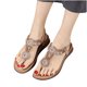thumbnail image 1 of Sandalias de verano para mujer, sandalias planas sin cordones, zapatos romanos de cristal, sandalias informales con punta abierta Wmkox8yii nm7663, 1 of 3