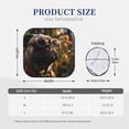 thumbnail image 3 of Rateoe Pug Wearing Sunglasses Flowers Pattern 2 Piece Car Windshield Sun Shade Foldable | Front Windshield Shade for Sun, Heat and UV Rays | Sunshade for Car Front Window-Large, 3 of 6