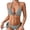 Turquoise, variant on JoveMarine Women's Sexy String Bikini Set Three-Piece Beach Swimsuit with Micro Bottom & Cover Up for Summer Vacation and Pool Party Army Green L