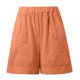thumbnail image 4 of Conjunto de pantalones cortos para mujer, ropa informal para el día a día: camiseta sin mangas con bolsillo y pantalones cortos cómodos, conjunto transpirable para primavera-verano., 4 of 6