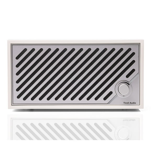 Tivoli Audio Model Two Digital Bluetooth Speaker with Built-In Airplay2, Chromecast, and Wi-Fi (White/Silver)