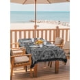 thumbnail image 2 of Outdoor Tablecloths with Umbrella Hole & Zipper, Black Flowers Tablecloth Rectangle 60x84 Inch, Spring Floral Farmhouse Retro Art Waterproof Table Cloth, Patio/Pool/Picnic Table Covers, 2 of 8