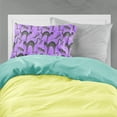 thumbnail image 2 of Watecolor Halloween Black Cats on Purple Fabric Standard Pillowcase, 2 of 2