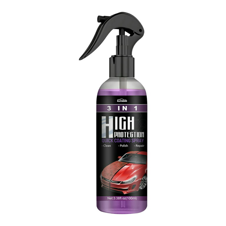 3 in 1 High Protection Fast Car Ceramic Coating Spray, Plastic Parts Refurbishe Agent, Fast Fine Scratch Repair, Fast Car Coating, Car Scratch Nano