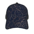 thumbnail image 3 of Lsque Navy Dark Blue Printed Trucker Hat - Baseball Cap for Men Women - Breathable Mesh Side, Adjustable Fit - for Casual Wear, 3 of 7