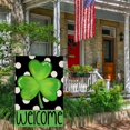 thumbnail image 3 of Newhomestyle St Patricks Day Garden Flag 12×18 Inch Double Sided Green Shamrock Clover Welcome Small Outside Vertical Holiday Yard Decor, 3 of 5
