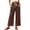 A-Brown, variant on Tqcoqu Womens Drawstring Casual Pants,Elastic Waist Wide Leg Pants with Large Pockets,Black Women's S-XXL