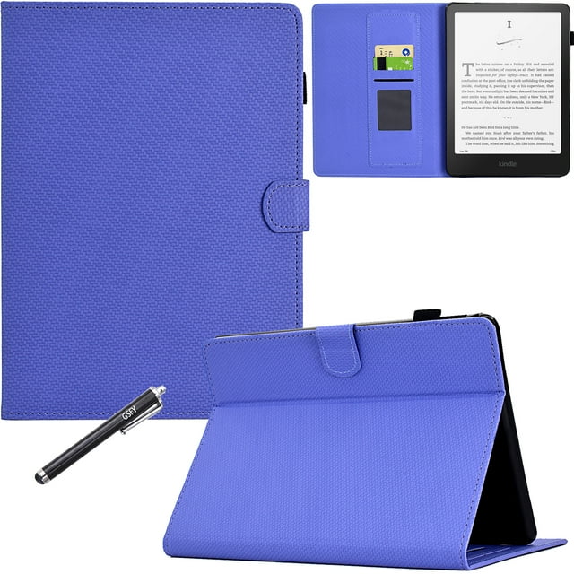 GSFY Étui pour le Tout Nouveau Kindle Paperwhite 7 Pouces 12e Gén. et Kindle Colorsoft Signature Edition Sortie 2024, Étui Portefeuille Intelligent Haut de Gamme en Cuir PU avec Support, Housse de Protection Réveil/veille Automatique, Violet