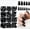 Black, variant on 240 count Almond Press Nails Medium Black Tips Full Cover Glue Almond Nails Press ons Short Stiletto False Artificial Fingernail & Glue Adhesive Tabs for Women Girls