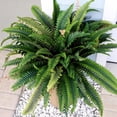 thumbnail image 4 of CQURE 48-Inch Artificial Boston Fern Plants, 88 Fronds Realistic Fake Bushes for Indoor & Outdoor Decor, 2 Pack, 4 of 9