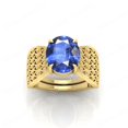 thumbnail image 2 of Shree Jewelrs Original Certified Natural Blue Sapphire (Neelam) Ring - 11.00 Carat Certified Handcrafted Ring Jupiter Ring, PANCHDHATU Gold Plated Ring for Men and Women, 2 of 5