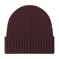 thumbnail image 2 of UTSJKR Men's Wool Knit Beanie, Fall Winter Thickened Ribbed Skull Cap, Outdoor Warm Cold Hat Winter Ski Cap Hats Wine, 2 of 4