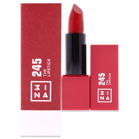 The Lipstick - 245 Deep True Red de 3Ina para mujeres - Lápiz labial de 0,16 oz