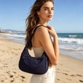 thumbnail image 7 of MMJ Solid Color Mini Nylon Dumpling Crossbody Bag Adjustable Strap Women Underarm Commute Purse 9.84x6.69x4.72in, 7 of 7