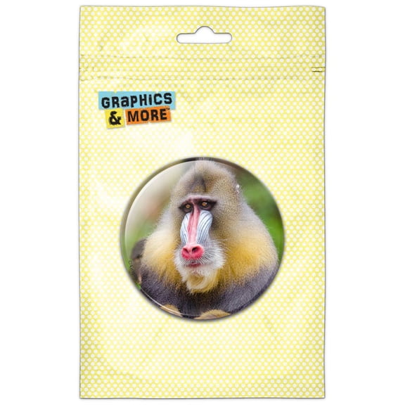 Mandrill Primate Monkey Pinback Button Pin Badge