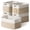 Khaki & White, variant on Rainbow Woven Cotton Rope Storage Baskets 5 Pack Shelf Organizers