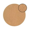 thumbnail image 3 of HomeRoots 483731 Gray & Gold Abstract Cork Round Indoor & Outdoor Placemats - Set of 2, 3 of 3