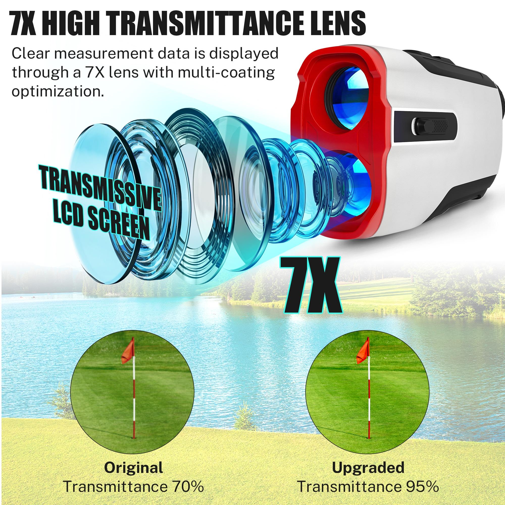 Segmart Laser Golf/Hunting Rangefinder, 7X Magnification Clear View 900 Yards Laser Range Finder, Slope Measurement, Lightweight, Pin-Seeker & Flag-Lock & Vibration, Best Gift for Teen - image 3 of 11