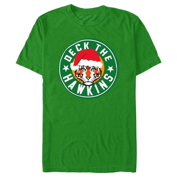 Netflix Men's Stranger Things Deck the Hawkins Graphic T-Shirt
