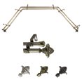 thumbnail image 1 of Atilla 13/16" Double Bay Window curtain rod Adjustable 20"-36", 38"-72" - Antique Brass,(ABay-40-4D), 1 of 4