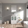 thumbnail image 3 of Zola 24" Single Bath Vanity in White with White Engineered Stone Top and Square Sink with Brushed Nickel Faucet with Matching Mirror, 3 of 3