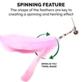 thumbnail image 5 of FurHaven Pet Toy | Dizzy Kitty Feather Wand Cat Toy, Pink, 2-Pack, 5 of 10