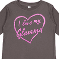 thumbnail image 4 of Inktastic I Love My Glamma in Pink Chalk Heart Boys or Girls Long Sleeve Toddler T-Shirt, 4 of 5