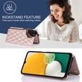 thumbnail image 4 of Mantto for Samsung Galaxy A13 5G Back Wallet Case, Card Slots Holder RFID Blocking Luxury PU Leather Shockproof Cover, Double Magnetic Buttons Kickstand Case,Rosegold, 4 of 7