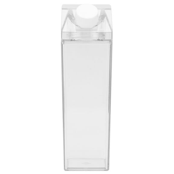 Toyvian Transparent Plastic Bottle with Leak Proof Cap for Home Use Clear Juice Container