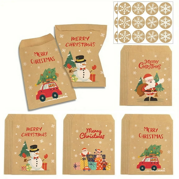 Christmas Gift Bags Decorative Packaging 24pcs
