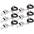 thumbnail image 1 of 6 Pack Stainless Steel Whistles, Whistles With Rope Child Whistle Loud Whistle, 1 of 5