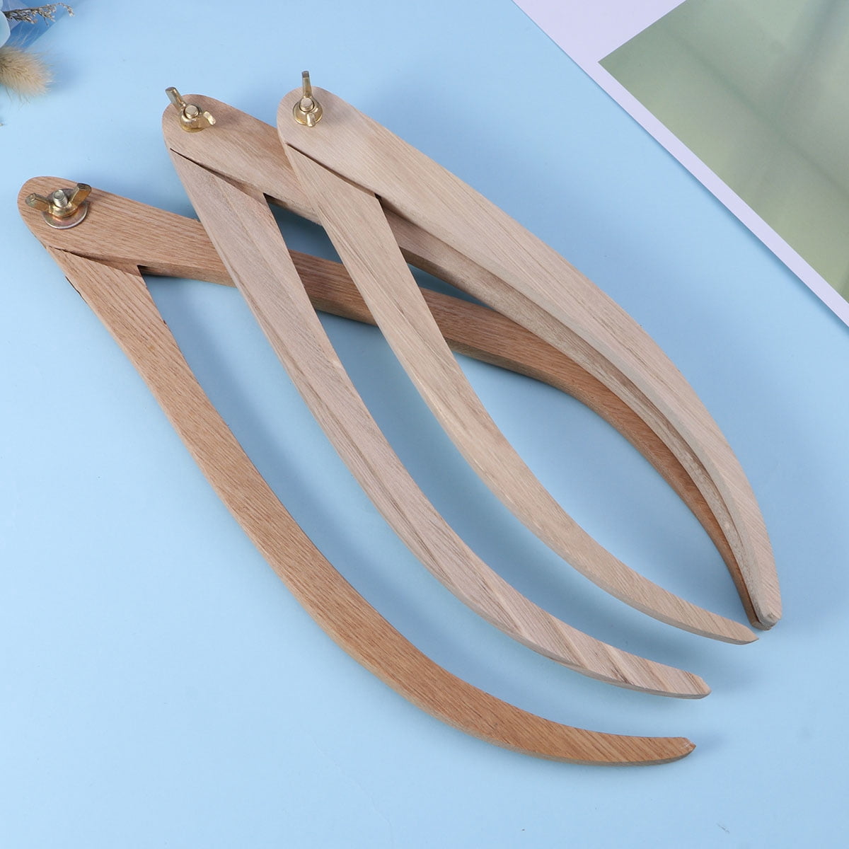 Raindrops 6 pcs  Wooden Calipers Pottery Clay Ceramic Measuring Tool (8inch, 10inch, 12inch)