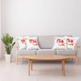 thumbnail image 4 of Ambesonne Cartoon Throw Pillow Cover 4 Pack, Bunny, 20", Yellow White Red, 4 of 6