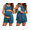 A07-blue Green, variant on Womens Maternity Nursing Pajamas for Hospital Sleeveless Pregnancy Breastfeeding Sleepwear Set