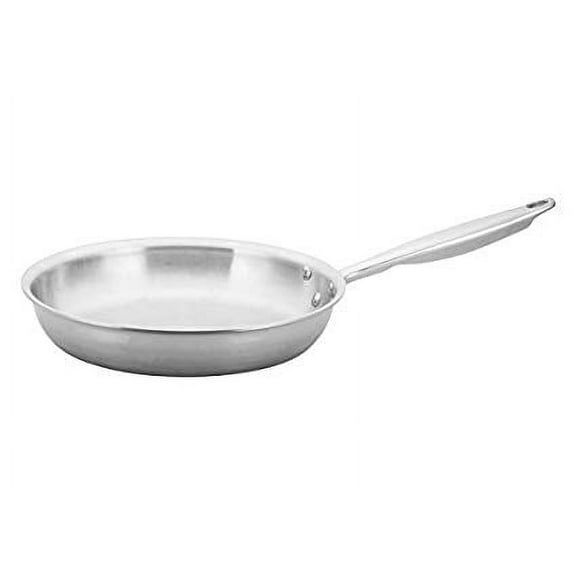 Winco TGFP-10, 10-Inch Dia Tri-Ply Stainless Steel Fry Pan w/o Lid, Natural Finish, NSF