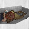 thumbnail image 6 of Turtle Soft Flannel Fleece Throw Blanket, 3 Ocean Turtles Ethic Style Animals Geometric Vibrant Ocean Theme Artwork Print, Cozy Plush for Indoor and Outdoor Use, 70" x 90", Multicolor, by Ambesonne, 6 of 6