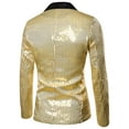 thumbnail image 3 of SEMIMAY Casual Men's Charm Jacket Coat Fit Suit Party Sequin Top One Button Men's Coats Jackets, 3 of 9