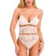 thumbnail image 1 of Body de lencería de encaje Deep V erótico de una pieza sexy ropa de dormir femenina (rosa 2XL) Tmvgtek Para estrenar, 1 of 1