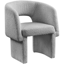 Meridian Furniture Emmet Grey Boucle Fabric Dining Chair / Accent Chair